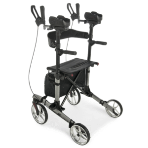 Lumex Gaitster Upright Rollator Walker with Seat - Image 5