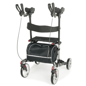 Lumex Gaitster Upright Rollator Walker with Seat - Image 1