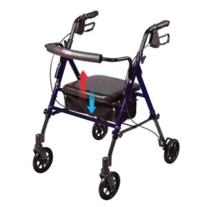 Carex Step 'N Rest Rolling Walker - Image 3