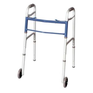 Carex Classics Dual Button Walker with Wheels - Image 1