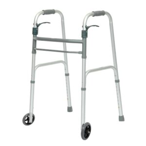 ProBasics Sure Lever Release Folding Walker with 5" Wheels (Adult) - Image 1
