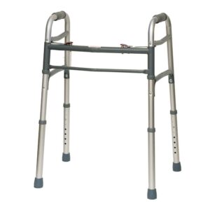 ProBasics Aluminum Two-Button Release Folding Walker Without Wheels - Image 1