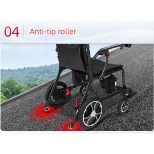Med Mobility Lightweight Foldable Electric Wheelchair Carbon - Image 12