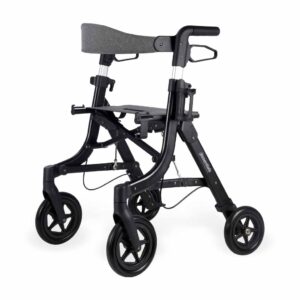 Triumph Essential Compact Lightweight Rollator Walker – Foldable 4-Wheel Mobility Aid with Seat & Storage