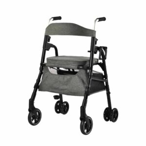 Essential Seated Rollator – Lightweight Foldable Rollator Walker with Seat - Image 1