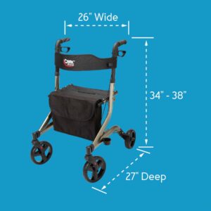 Carex Crosstour Lightweight Rolling Walker With Seat - Image 4