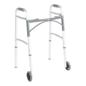 McKesson Folding Walker Adjustable Height Aluminum Frame 350 lbs. Weight Capacity
