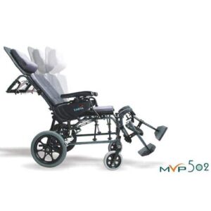 Karman MVP-502 Self Propel Ergonomic MVP Reclining Transport Chair - Image 4